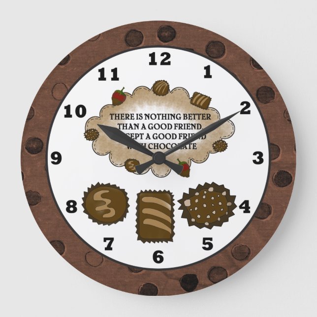 Chocolate Friendship sweet treat wall clock (Front)