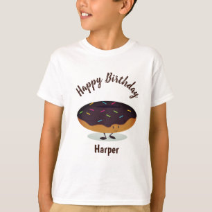 Chocolate Frosted Birthday Doughnut Kid's T-Shirt