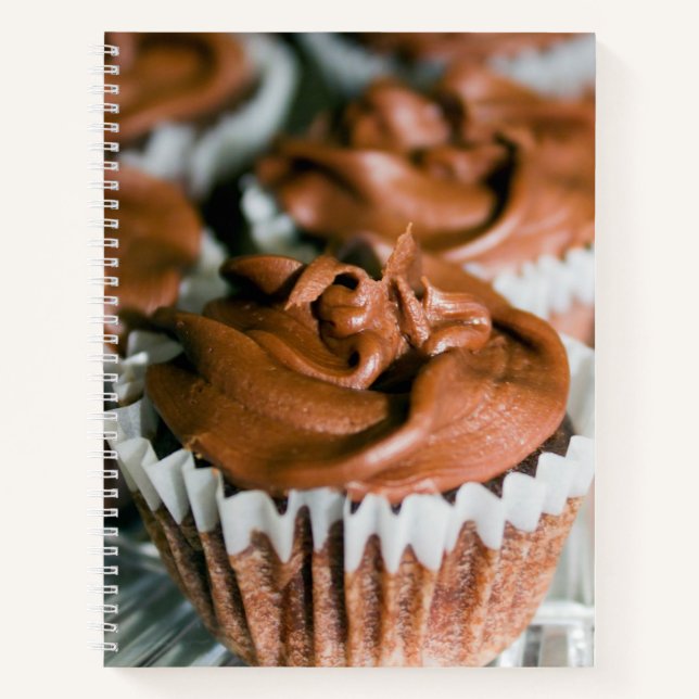 Chocolate Frosted Cupcakes Food Photography Notebook (Front)