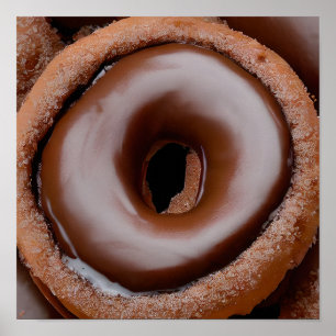 Chocolate Frosted Doughnut Poster
