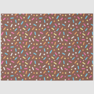 Chocolate Frosting Icing & Doughnut Sprinkles Tissue Paper