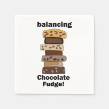 Chocolate Fudge Dessert Balancing Funny Party