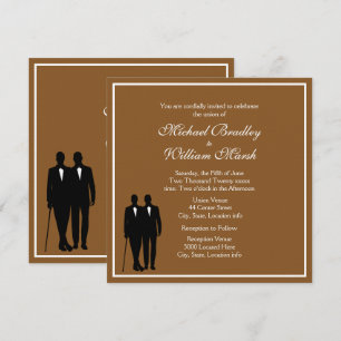 Chocolate Gay Wedding Invitation