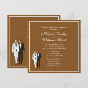 Chocolate Gay Wedding Invitation