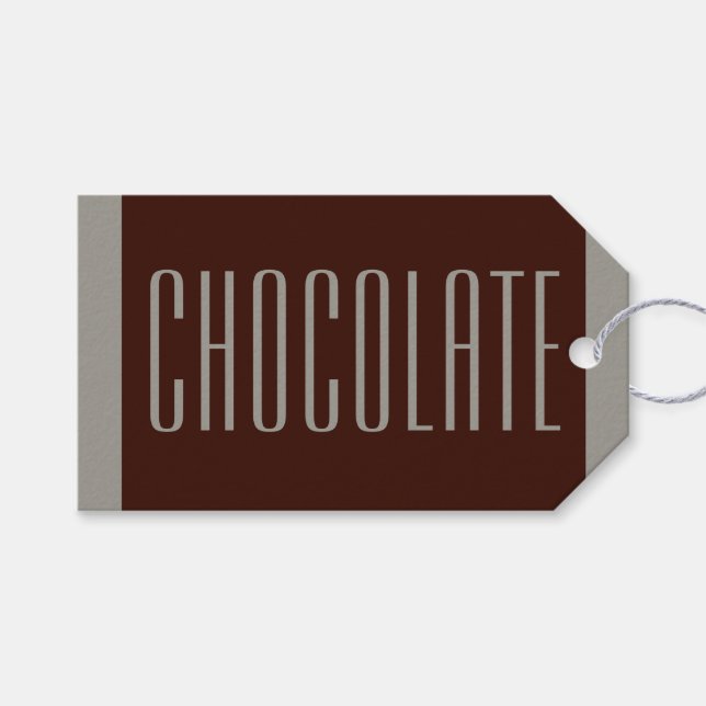 Chocolate Gift Tags (Front (Horizontal))