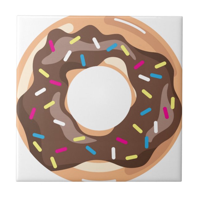 Chocolate Glazed Doughnut Tile (Front)