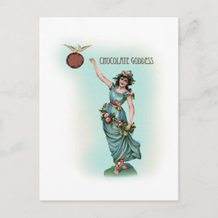 Chocolate Goddess Grecian Postcard