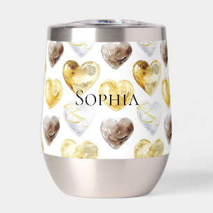 Chocolate Gold White Hearts