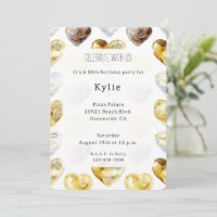 Chocolate Gold White Hearts Birthday