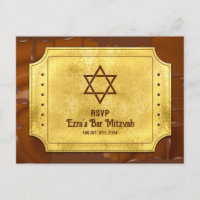 Chocolate Golden Ticket Bat Bar Mitzvah RSVP