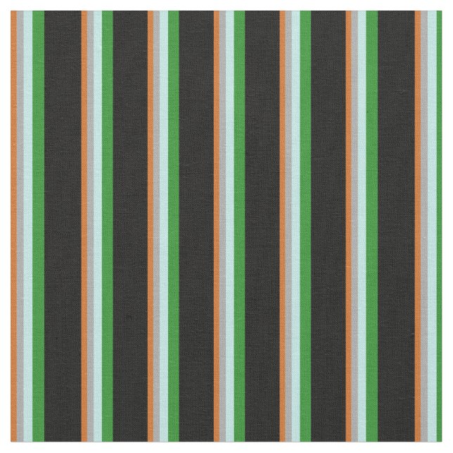 Chocolate, Grey, Turquoise, Forest Green & Black Fabric (Close Up)