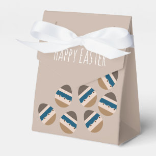 Chocolate Happy Easter Eggs Earth Tone Blue Brown Favour Box