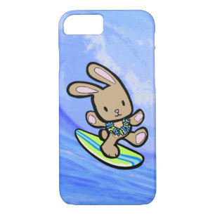 Chocolate Hawaiian Surfing Bunny iPhone 8/7 Case