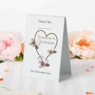 Chocolate Heart And Butterflies Design Wedding