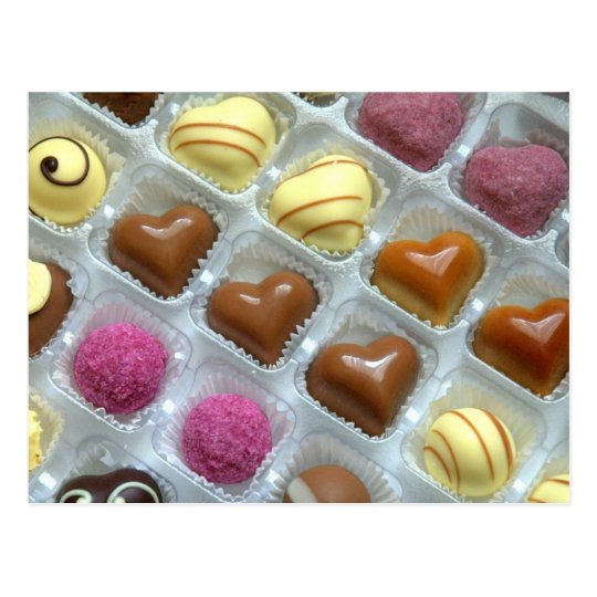Chocolate Heart Box Postcard