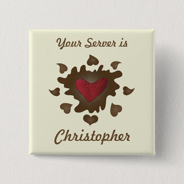 Chocolate Heart Employee Badge (Front)