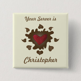 Chocolate Heart Employee Badge