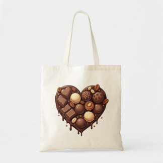 Chocolate Heart Tote Bag