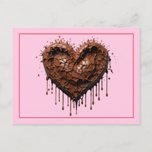Chocolate Heart Valentine Postcard