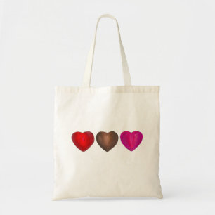 Chocolate Heart Valentine's Day Love Pink Tote Bag