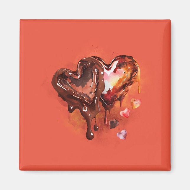 Chocolate Hearts Magnet (Front)
