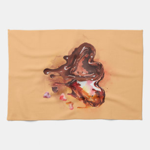 Chocolate Hearts Tea Towel