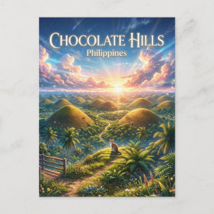 Chocolate Hills Philippines Postcard