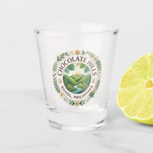 Chocolate Hills Philippines Shot Glass