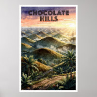 Chocolate Hills Philippines Vintage Travel