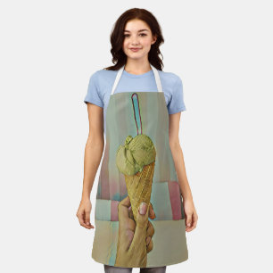 Chocolate ice cream apron