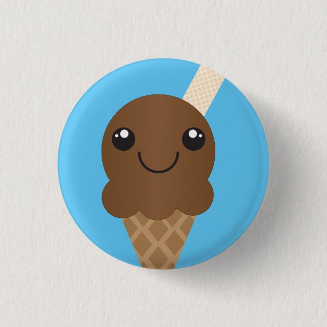 Chocolate Ice Cream Button (Front)