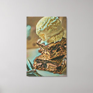 Chocolate ice cream cake canvas print