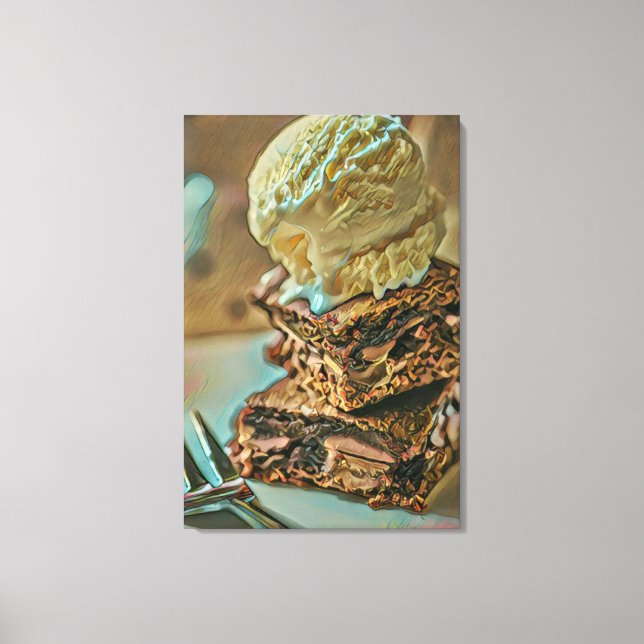 Chocolate ice cream cake canvas print (Front)