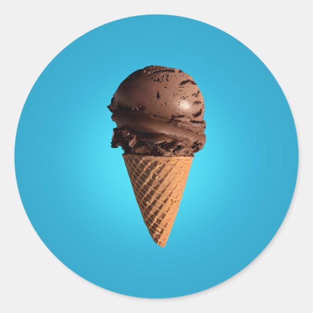 Chocolate Ice-Cream Classic Round Sticker (Front)