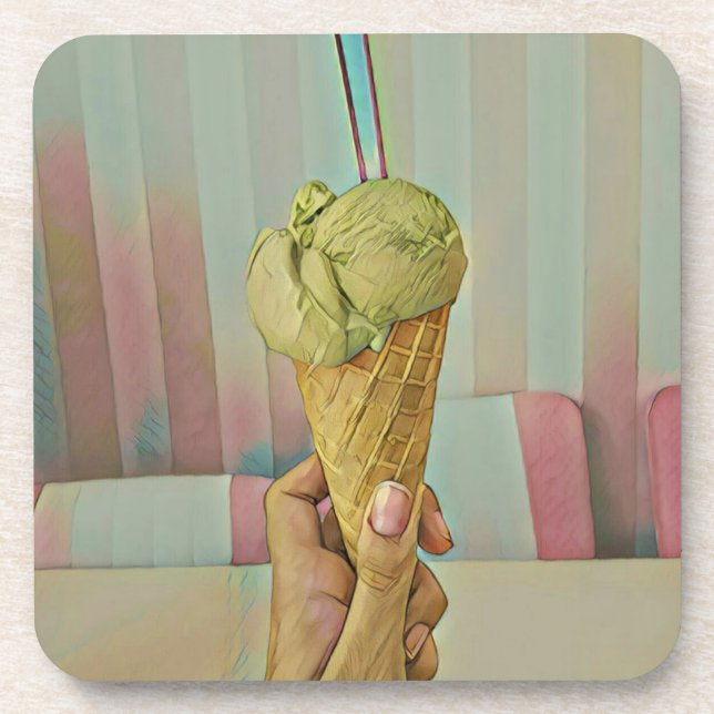 Chocolate ice cream coaster (Front)