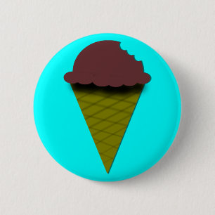 Chocolate Ice Cream Cone 6 Cm Round Badge