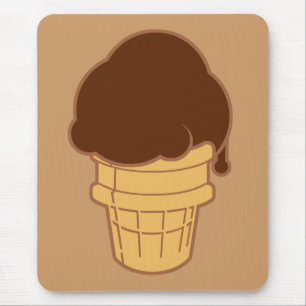 Chocolate Ice Cream Cone Mouse Mat