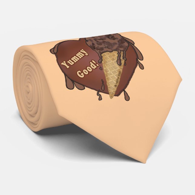 Chocolate Ice Cream Cone Tie (Rolled)