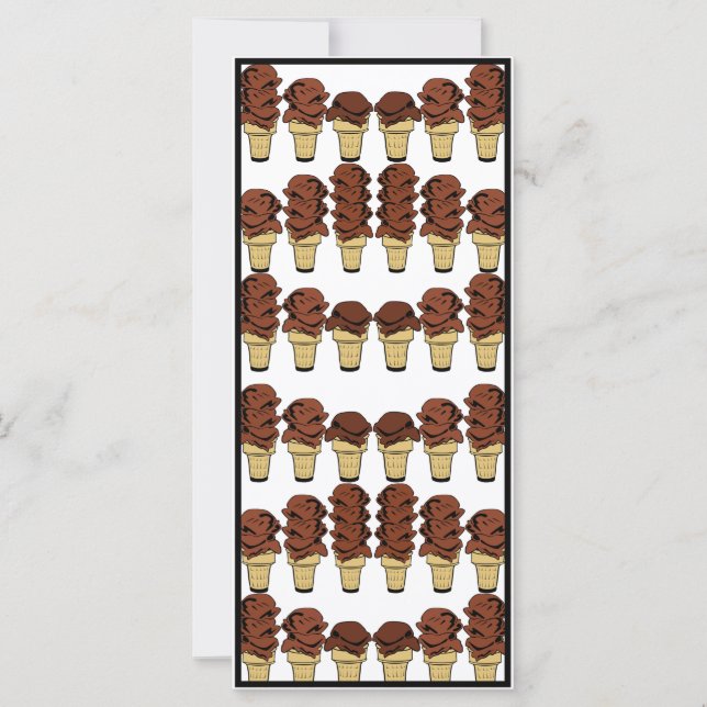 Chocolate Ice Cream Cones Background (Front)