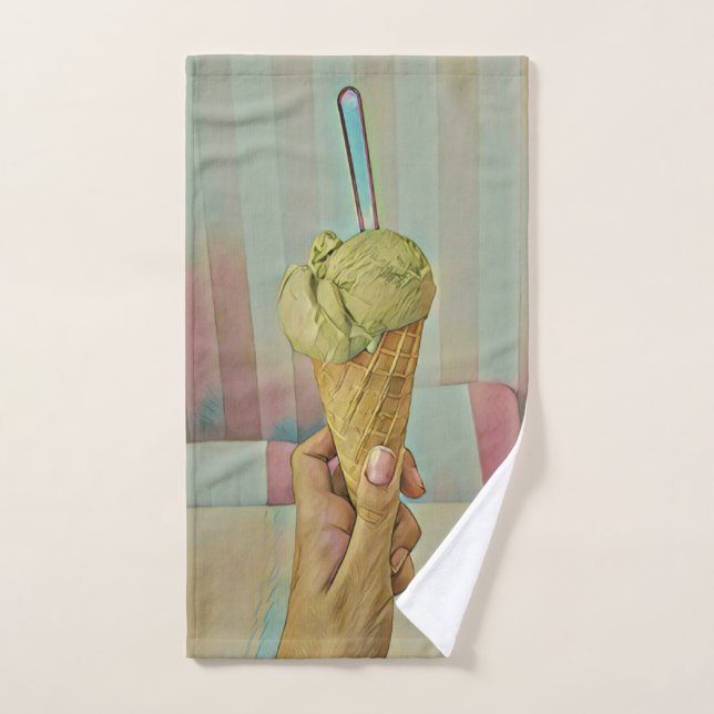 Chocolate ice cream hand towel (Hand Towel)