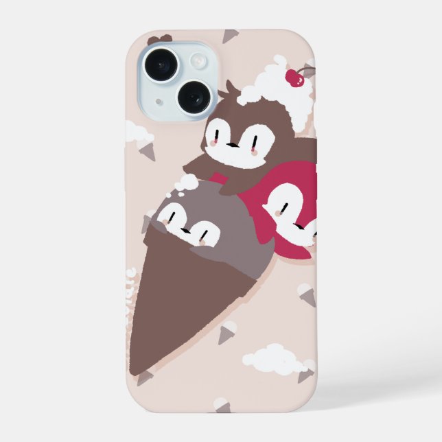 Chocolate ice cream？ iPhone 15 case (Back)
