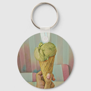 Chocolate ice cream key ring