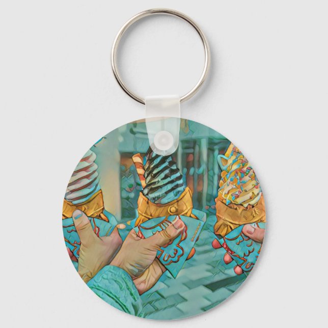 Chocolate ice cream key ring (Front)