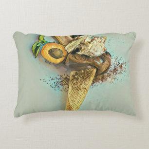 Chocolate ice cream lover gift decorative cushion