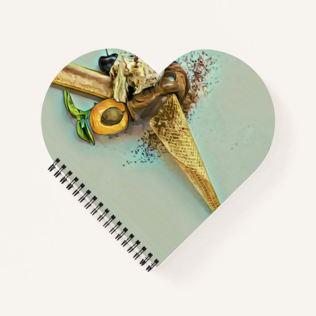 Chocolate ice cream lover gift notebook (Front)