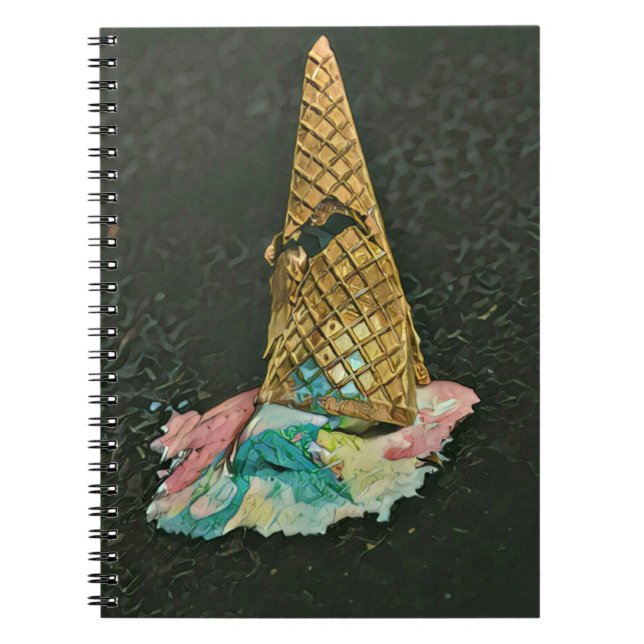 Chocolate ice cream lover gift notebook (Front)