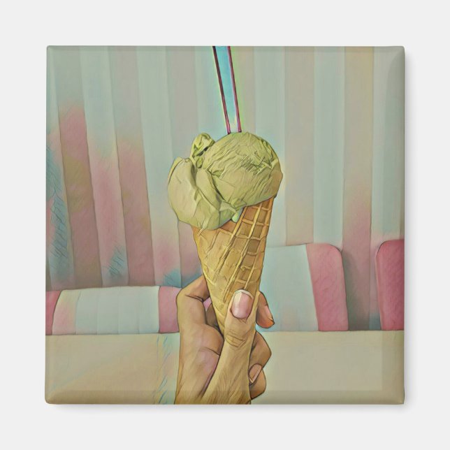 Chocolate ice cream magnet (Front)