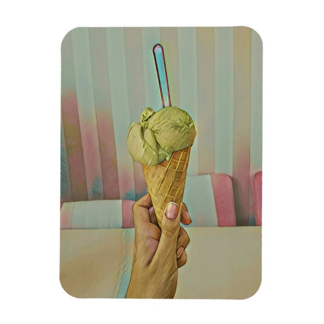 Chocolate ice cream magnet (Vertical)