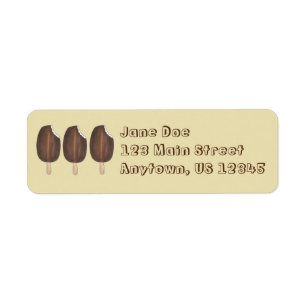 Chocolate Ice Cream Popsicles Return Address Label