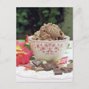 Chocolate ice cream postcard